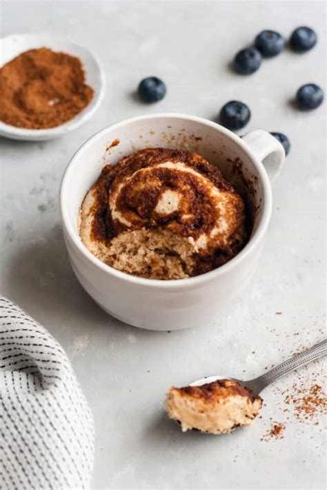 cinnamon roll microwave mug cake recipe kims cravings