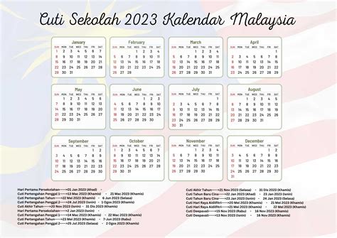 cuti sekolah  kalendar malaysia