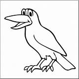 Crow sketch template