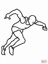 Atletismo Marathon Boston Sprinter sketch template
