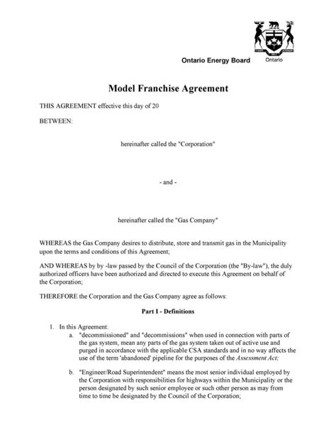 termination  franchise agreement template
