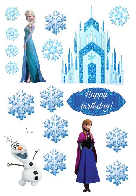 anna olaf  elsa frozen  printable cake toppers