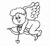 Cupid Coloring Book Valentines Coloringcrew Coloringpagebook Advertisement Printable Kids sketch template