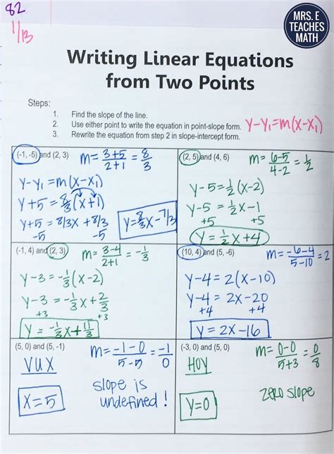 equations  lines inb pages   teaches math