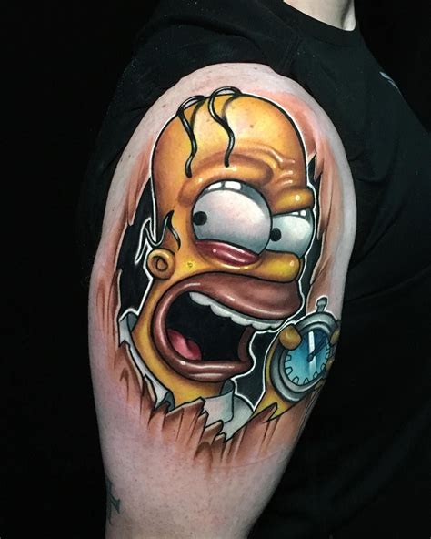 Homer Simpson Tattoo By Josh Herman Simpsons Tattoo