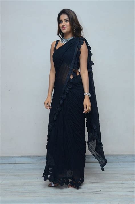 Actress Nidhi Agarwal Black Saree Images 87 Pics Xhamster