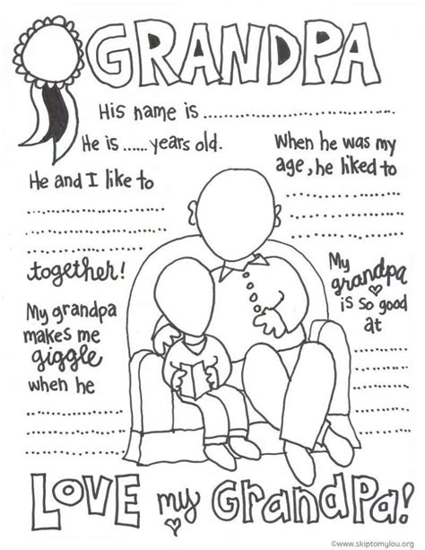 cutest grandparents day coloring pages fathers day
