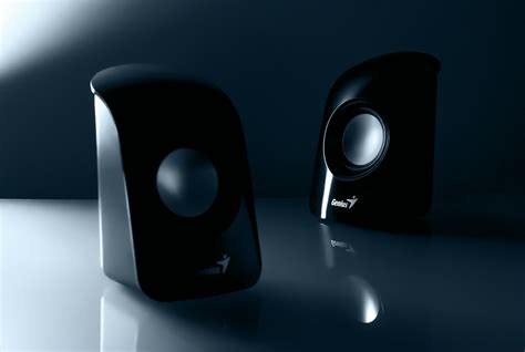 genius black multimedia speaker  stock photo