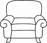 Armchair Coloring Clip Sweetclipart sketch template