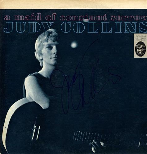 judy collins signed maid of constant sorrow album cover uacc rd coa aftal