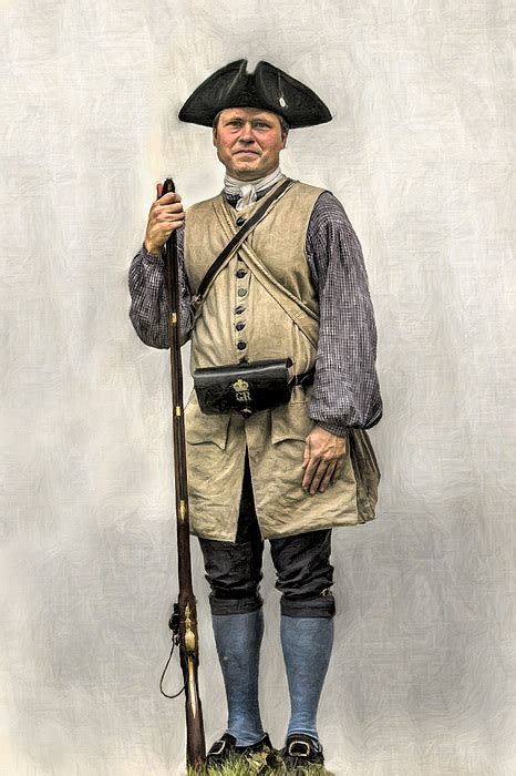 Colonial Militia Soldier Portrait Greeting Card For Sale