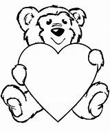 Bear Heart Teddy Coloring Pages Drawing Kids Bears Cute Board Hold Printable Valentines Color Valentine Choose Clipartmag sketch template