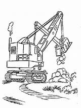 Construction Coloring Pages Vehicles Excavator Truck Printable Dump sketch template