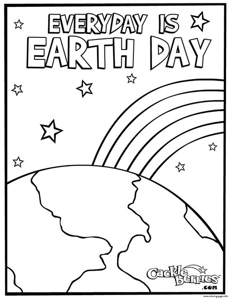 everyday  earth day coloring page printable