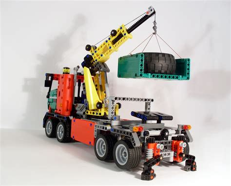 lego moc  mini crane truck  technic model construction  rebrickable build
