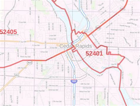 Zip Code Map Cedar Rapids Ia