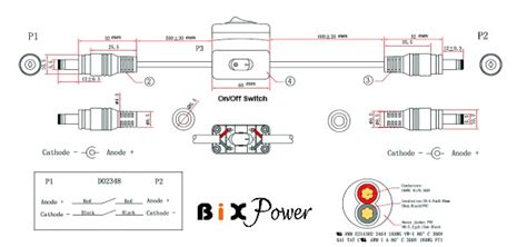 dc power cable  onoff switch    mm male  male connectors