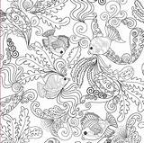 Coloring Ocean Pages Adults Printable Underwater Sheets Stress Kids Adult Summer Drawing Designs Relief Book Life Color Animals Under Print sketch template
