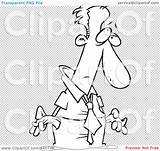 Penniless Clip Businessman Outline Illustration Cartoon Rf Royalty Toonaday sketch template