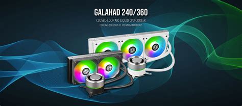 lian li galahad 240 closed loop aio liquid cpu cooler black طبيب