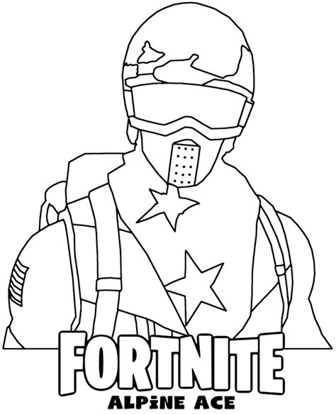 alpine ice coloring page fortnite  print