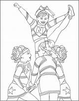 Coloring Cheerleading Pages Bow Cheer Printable Template sketch template