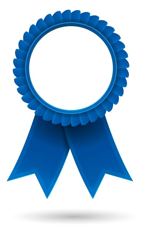 blue award ribbon clipart  image