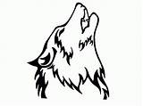 Wolf Face Coloring Outline sketch template