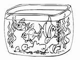 Pecera Aquarium sketch template
