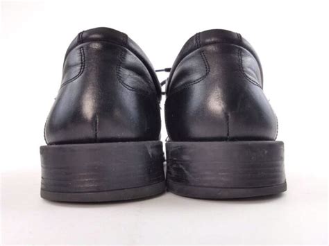 Bill Blass Mens Black Oxford Dress Shoes Square Toe Size 12 051669