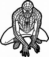 Spiderman Upside sketch template