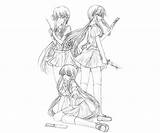 Yuno Mirai Nikki Gasai Coloring Pages Character Knife Another Surfing sketch template