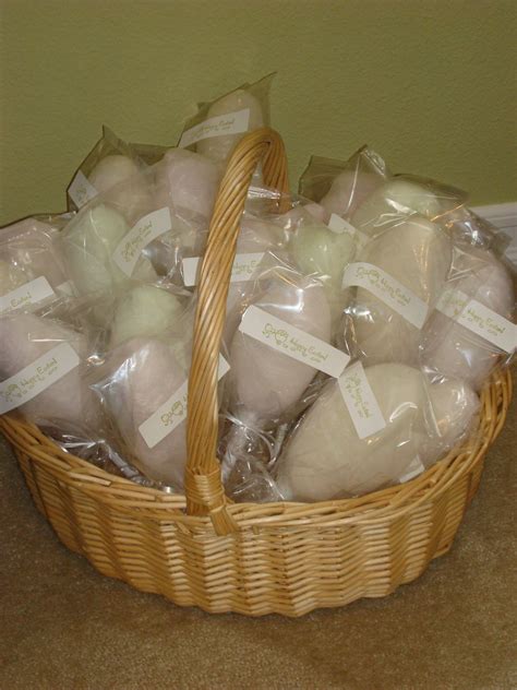 Home Made Cotton Candy Party Favors For Easter Themed Party Candy
