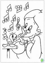 Tweety Grandmother Coloring Singing Granny Looney Tunes Dinokids Drawings Close Print sketch template