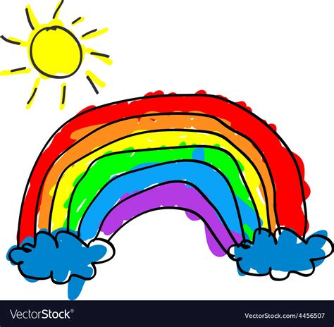 child rainbow royalty  vector image vectorstock