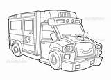 Ambulance Coloring Pages Print Template Sketch sketch template