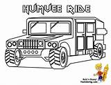 Coloring Humvee Military Yescoloring sketch template