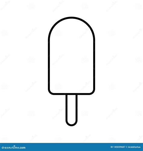 artoon ice lolly icon isolated  white background stock vector