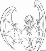 Lunala Legendary Cosmiques Legendaire Pokémon Couleur Aimable Archivioclerici Choisir Tableau sketch template