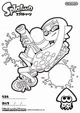 Coloring Splatoon Pages Popular Inkling sketch template