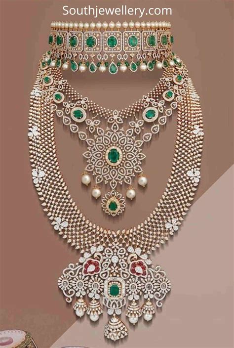 pin  deepti potluri  ornaments necklace set indian bridal jewelry bridal diamond