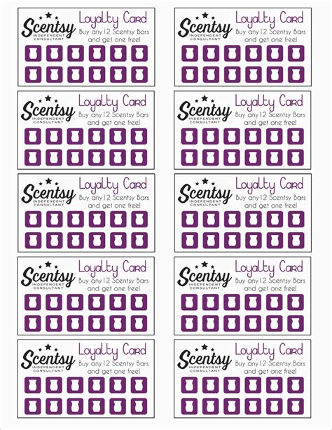 scentsy business card template