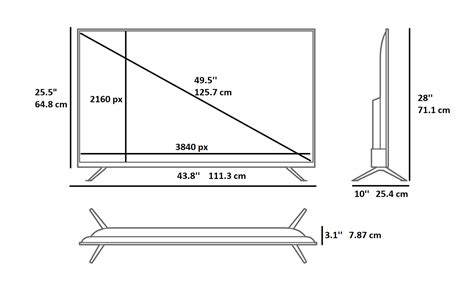 tv dimensions  tv specs