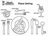 Manners Preschool Placemat sketch template