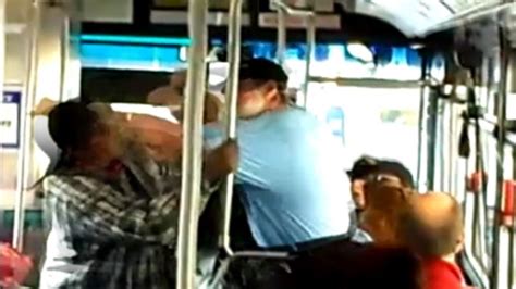 bus fight caught on tape video abc news