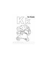 Coloring Kk Letter Printable Pages Koala sketch template