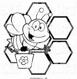 Honeycomb Coloring Beehive Clipground sketch template