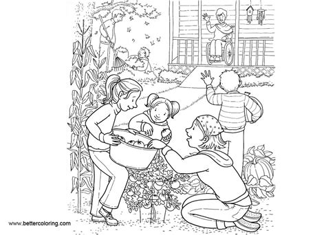 vegetable garden coloring pages  printable coloring pages