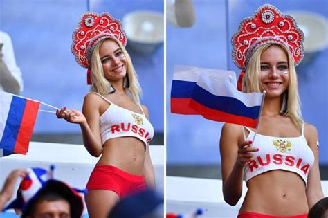 Porn Star Natalya Nemchinova Cheers On Russia During Uruguay Clash As