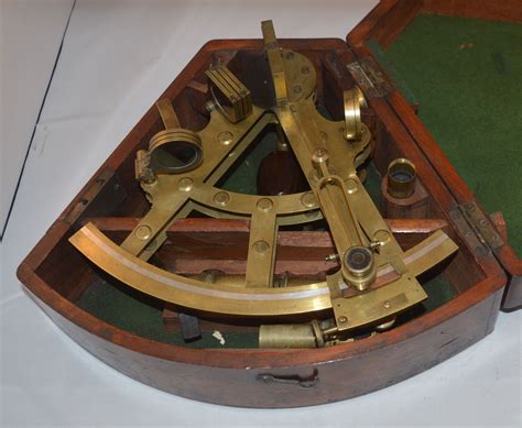 double frame sextant with gold scale john bruce liverpool antique